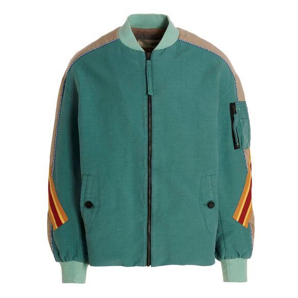 Incotex Red X Facetasm Men's Contrast Band Bomber Jacket